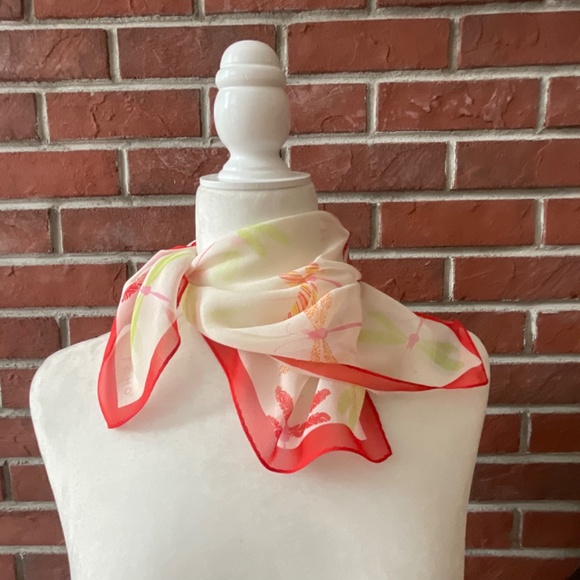 Echo Silk Chiffon Butterfly Square Scarf 19”x21” - Picture 2 of 8